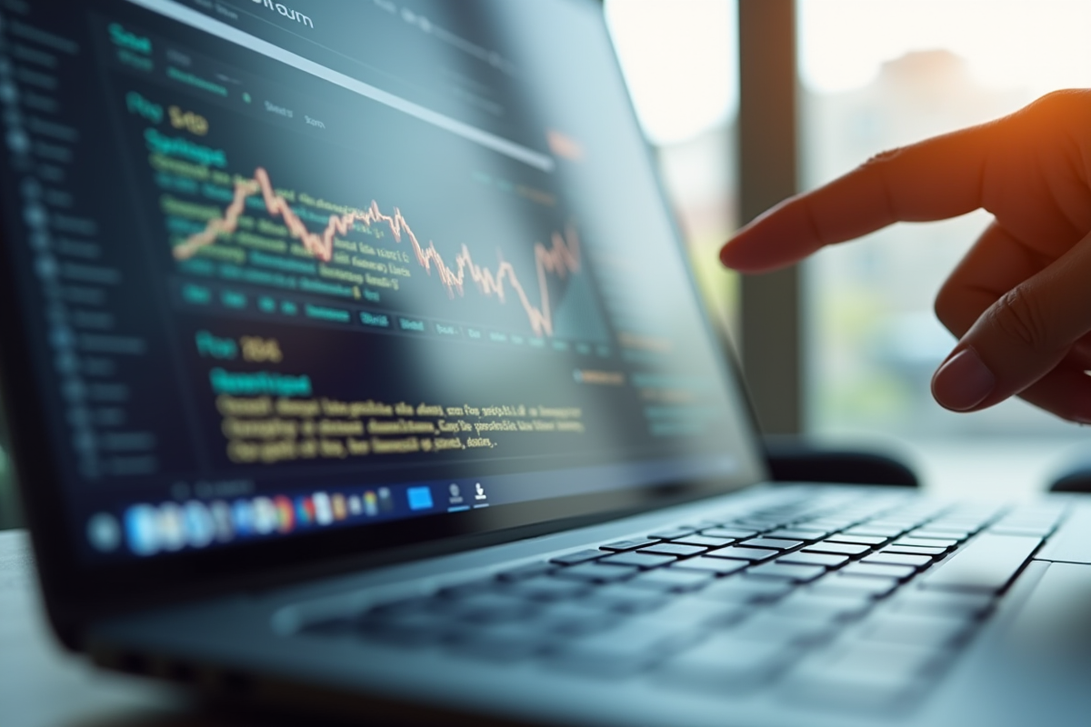 Ecran d ordinateur avec résultat de recherche en tête