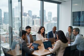 Groupe de professionnels en formation cybersécurité en réunion