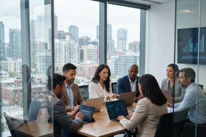 Groupe de professionnels en formation cybersécurité en réunion