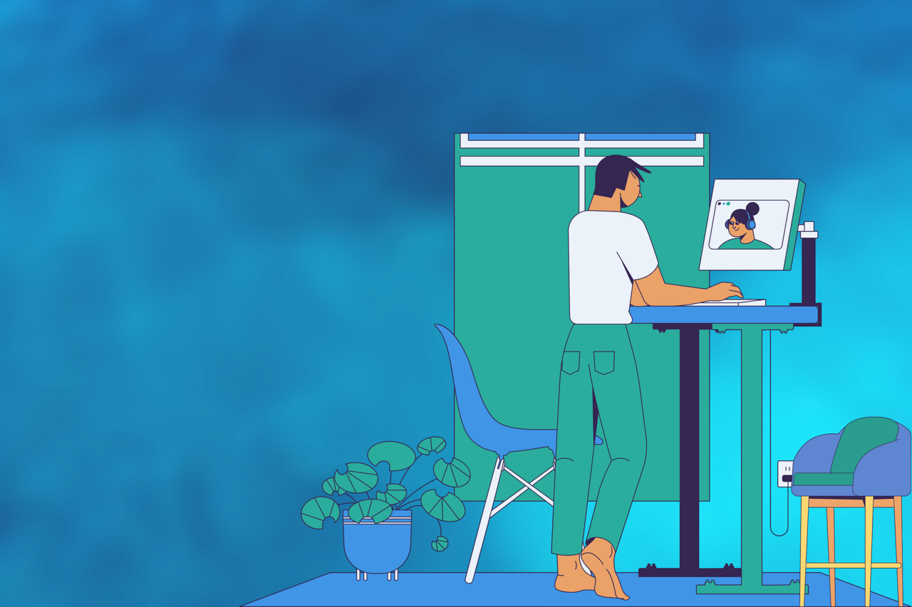 illustration travail à distance