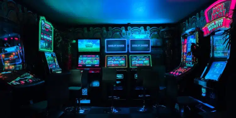 gaming room with arcade machines