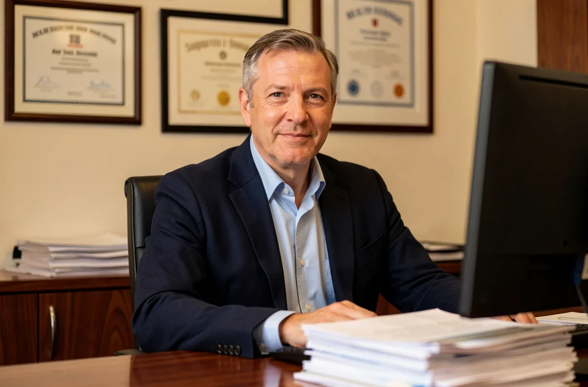 Expert informatique expérimenté de SPHX dans son bureau professionnel à Aix-en-Provence