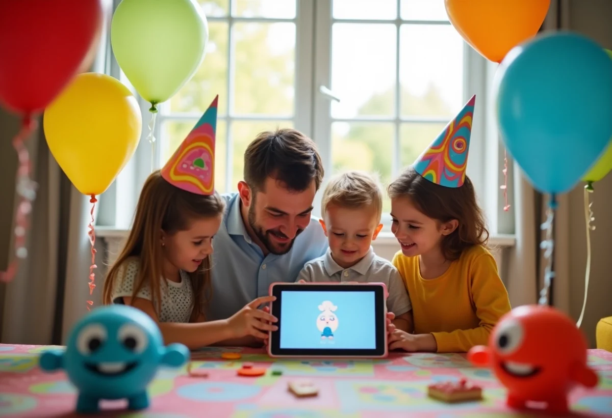 technologie fête anniversaire